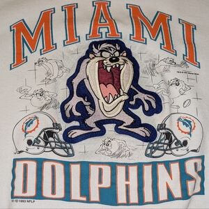 Miami Dolphins Vintage 1993 Taz Embroidered Men's XL Sweatshirt Rare!!!!!!!
